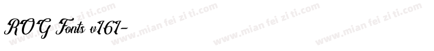 ROG Fonts v161字体转换